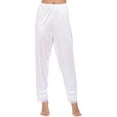 thumbnail image 1 of Pantalones de pijama femeninos Sunloudy, pantalones largos de cintura elástica con ribete de encaje de color sólido, ropa de dormir para mujer, S/M/L/XL/XXL Sunloudy  moda, 1 of 5
