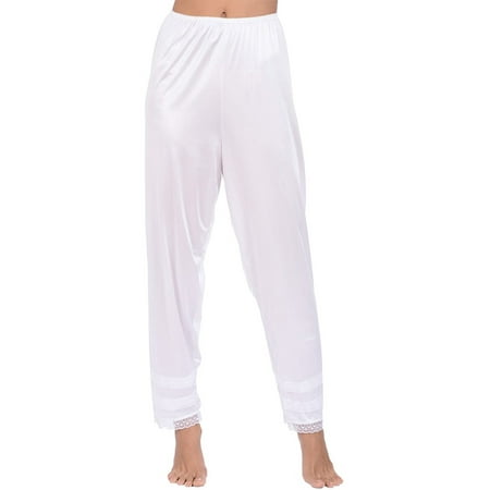 

Women Satin Pajamas Bottoms Sleep Casual Lace Trousers Nightwear Lounge Pants Plus Size