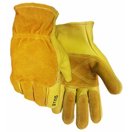 Premium Cowhide Leather Gauntlet - Golden Stag 240L Men's Premium Grain Cowhide Leather Fencing Glove, Large