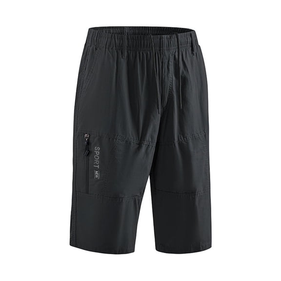 Capri Long Elastic Cargo ShortsSummer Pants For Men Large Size Workwear Style Straight-cut Loose And Casual Shorts