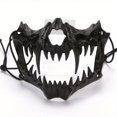 thumbnail image 4 of 1pc, Half-face Mask, Fierce Tiger And Wolf Mask, Halloween Party Performance Cosplay Costume Supplies, Halloween Costume Prop, Halloween Decor Supplies, 4 of 4