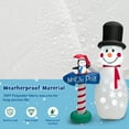 thumbnail image 6 of Patiojoy 6ft Christmas Inflatables Snowman, Blow Up Snowman, Penguin on North Pole Sign, Lighted Xmas Yard Decoration w/ Snowflake Projection Lamp, 6 of 10