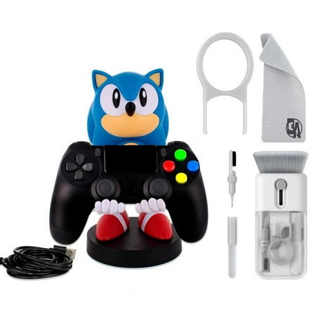 Pre-Owned Cable Guy - Sonic the Hedgehog 8-inch Phone and Controller Holder With Cleaning Electric kit Bolt Axtion (Refurbished: Like New)