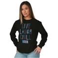 thumbnail image 4 of Live Laugh Chill Icee Logo Retro Long Sleeve TShirt Men Women Brisco Brands S, 4 of 6