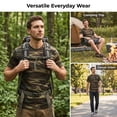 thumbnail image 6 of COUVER Men's Woodland Camouflage Short Sleeve T-Shirt, Green Woodland, X-Large, 6 of 6