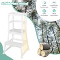 thumbnail image 4 of Gymax Kids Kitchen Step Stool Kids Standing Tower with Safety Rails White, 4 of 9