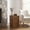 Natural, variant on Dayalane 19.25" Square End Table, Modern Farmhouse Geometric Wood Panel Design Compact Side Table, Solid Elm Wood Fully Assembled Accent Table for Living/Art Museum/Floral Room,Walnut