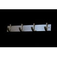 thumbnail image 6 of 14 in Wall-Mounted Hook Rail with 4 Double Coat Hooks, Zinc Alloy, Sand Chrome, 6 of 21