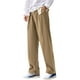 thumbnail image 1 of Pantalones holgados de seda helada con abertura para hombre: color liso, cintura media, diseño drapeado, para el día a día/ocasionales (M-XXXXL), 1 of 8