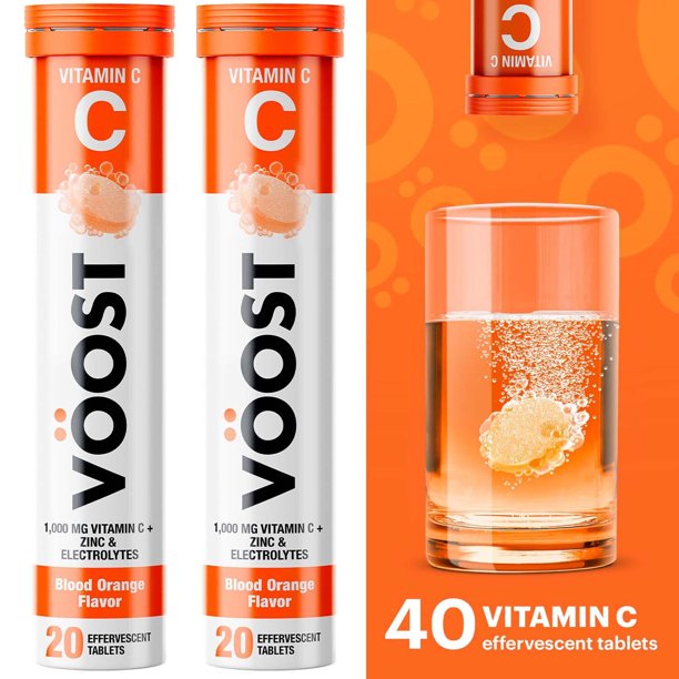 VOOST Vitamin C Vitamin Supplement, Effervescent Vitamin Drink Tablet