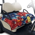 thumbnail image 2 of COEQINE Quilted Golf Cart Seat Cover, Folds Design with Handle for Easy Carry, Universal Fit 51.2x30.3 Inch for EZGO Yamaha Club Car 2-Seater, 4 Front Pockets, Vintage USA US American Flag Tie-dye, 2 of 8