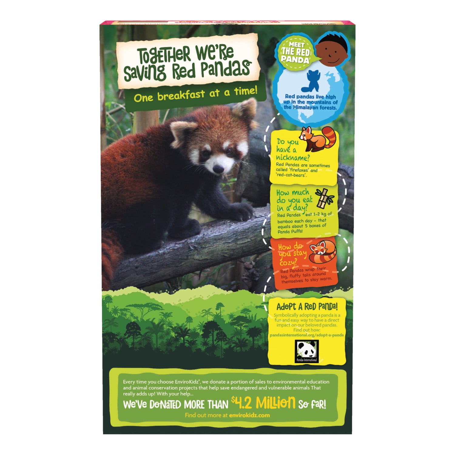 EnviroKidz Organic Red Panda Puffs Breakfast Cereal, 10oz Box (pack of 12)