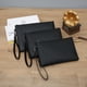 thumbnail image 4 of Bolso de mano tejido para hombre, de piel suave, de gran capacidad, tipo sobre, moderno, estilo empresarial, 4 of 6