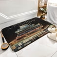 thumbnail image 6 of Book And Tea Print Bathroom Rugs, Soft Microfiber, Retro Style Bath Decor Rugs, 16"x24" Coral Velvet Bathtub Mats,Non Slip Mat for Shower, 6 of 8