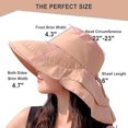 thumbnail image 4 of Caqui Sombrero para el Sol para Mujer Protección UV ala Ancha Cola de Caballo Visera de Playa Ajustable Sombrero de Pesca con Solapa para el Cuello, 4 of 5