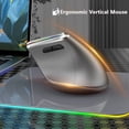 thumbnail image 4 of Ratón Inalámbrico Vertical Ergonómico RGB, Ratón Óptico USB, Ratón Bluetooth Recargable para Ordenador de Escritorio, Portátil y PC., 4 of 5