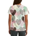 thumbnail image 4 of Garbnen S-5XL Valentines Day Scrubs for Women Short Sleeve V Neck Heart Printed Uniforms Scrubs for Women with Pocket Stretch Work Shirt Women, 4 of 5