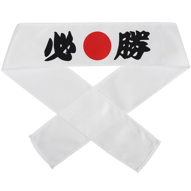 Diadema deportiva estilo japonés, bandana blanca, diadema de la victoria, accesorio para chef de sushi