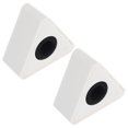 thumbnail image 5 of CIMAXIC 2Pcs Portable ABS Injection Molding Triangle Shaped Interview Mic Microphone Logo Flag Station Logo (White),3.74"X3.74"X1.77", 5 of 5