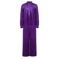 thumbnail image 2 of Haitryli Boys Worship Clothes Liturgical Tunic Top with Wide-Leg Pants Lyrical Church Choir Robe Praise Dance Clothes Purple 14, 2 of 6