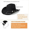thumbnail image 3 of Western Cowboy Hat for Men Women Classic Roll Up Fedora Hat with Buckle Belt(Size:S-M), 3 of 7