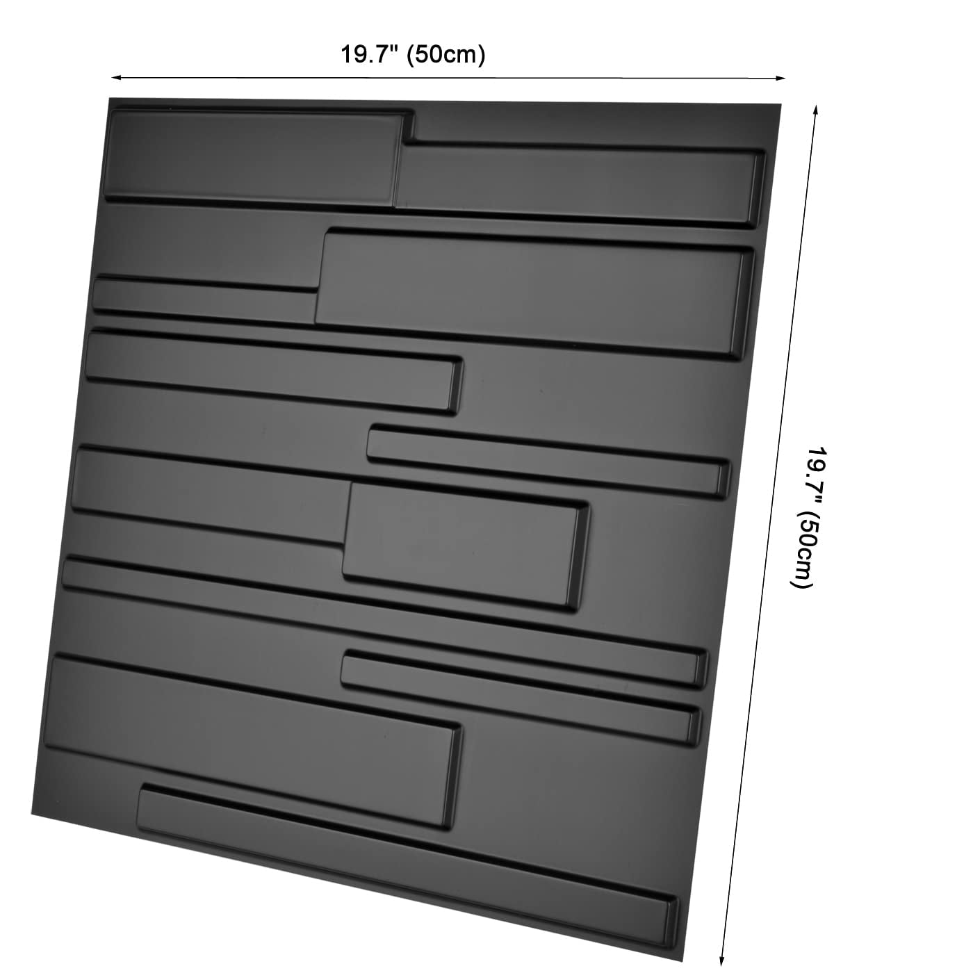 Art3d 12-Pack Black Brick Design 3D Wall Panels PVC, 32 Sq ft/case