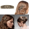 thumbnail image 2 of Pinza De Pelo Con Pasador Francés Grande Con Antigua Para Mujer - Oro 2 Sunnimix broches para el cabello retro para mujeres, 2 of 7