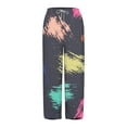 thumbnail image 4 of Womens Casual Pants Comfortable Trousers for Wide Leg Capris Summer Cropped Pants Beach Elastic Waist Baggy Crop Pants, 4 of 4