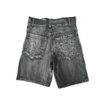 thumbnail image 3 of Pantalones cortos de mezclilla irregulares bordados para hombres y mujeres, retales antiguos, Retro americano, Harajuku suelto, informal, nuevo, Y2K, 3 of 5