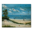 thumbnail image 3 of Designart 'Couple At The Beach In Sunlight' Nautical & Coastal Print on Natural Pine Wood, 3 of 5