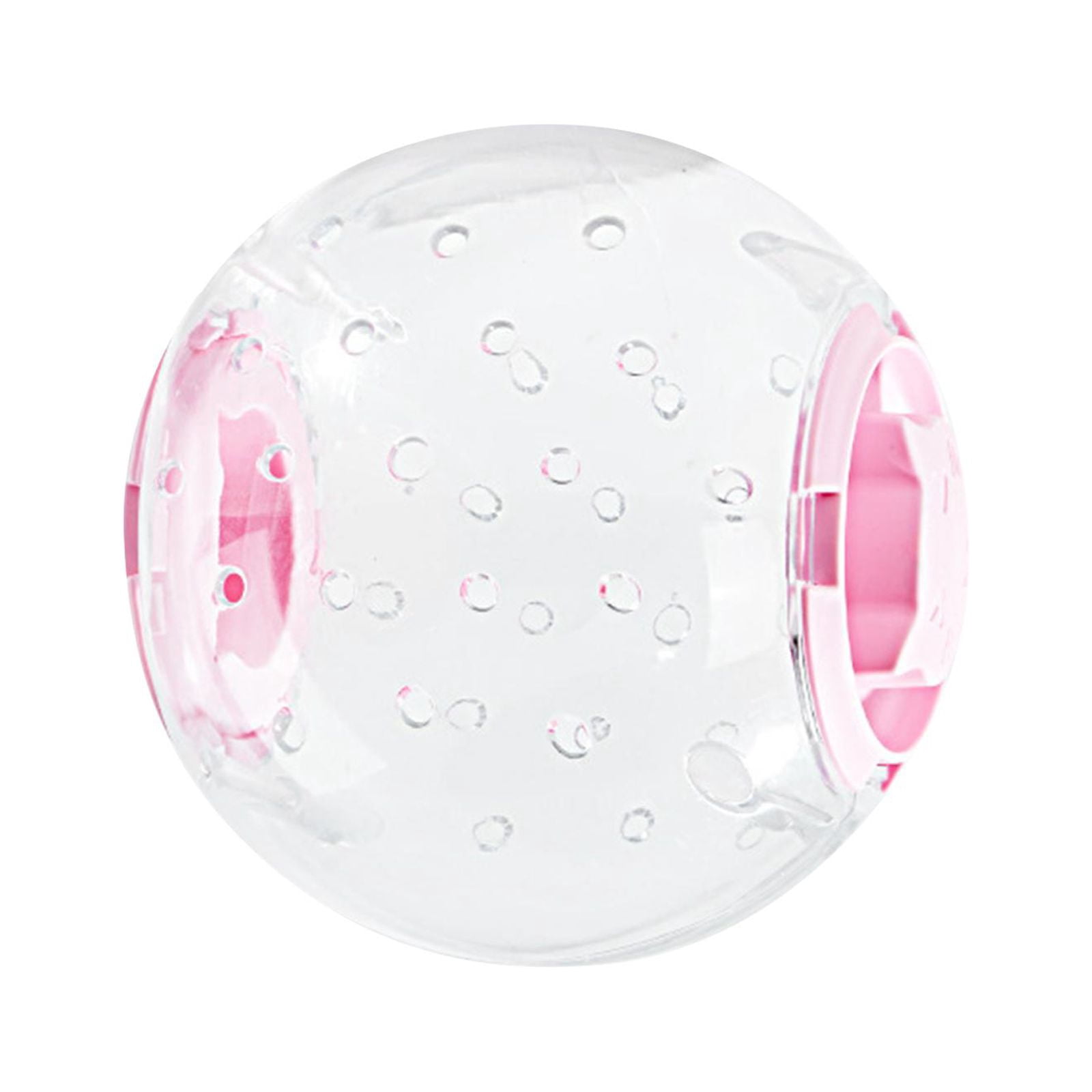 7inch Hamster Wheel Jogging Ball Multiple Vent Holes Versatile Cage Accessories Convenient Assemble Interactive Toy Transparent Pink