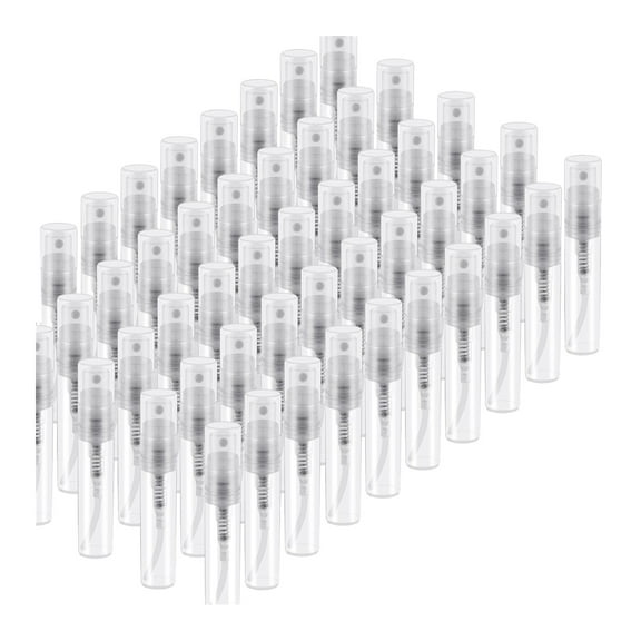50 Pcs Disposable Perfume Atomizer, Clear Plastic Bottle Portable Fragrance Bottle - xwm25