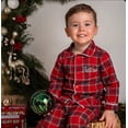 thumbnail image 3 of Conjuntos de pijamas de franela de tartán para bebé, venta al por mayor, pijamas de Navidad a juego para familia, niño y niña, 2023, 3 of 4
