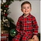 thumbnail image 3 of Conjuntos de pijamas de franela de tartán para bebé, venta al por mayor, pijamas de Navidad a juego para familia, niño y niña, 2023, 3 of 4
