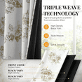 thumbnail image 7 of JIANCOL Blackout Curtains for Bedroom 2 Panels Set-Full Blackout Thermal Insulated House Print Window Drapes Dreamhouse Decor with Grommet for Living Room (Light Brown,52"W x 84"L), 7 of 7