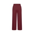 thumbnail image 4 of Dwellite Girls Flare Dress Pants for Kids School Uniform Bell Bottoms with Elastic Waist for Teens，2-13 Years Red 110, 4 of 6