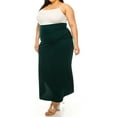 thumbnail image 2 of Women's Plus Size Solid Flare A Line Long Skirt Comfortable Casual Maxi Style, 2 of 6