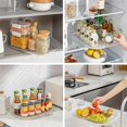 thumbnail image 5 of Turntable Organizer for Refrigerator 360 Rotatable Rectangle Storage Rack Clear Turntable Rack Tray, 5 of 5