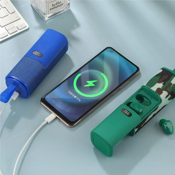 mmirethe Wireless Speaker Headphone Outdoor Supplies Compact Size Power Bank Exquisite Sports Headset Cordless Loudspeaker