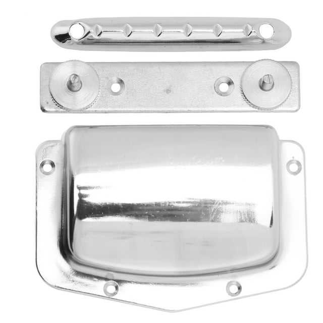 Ponts Protecteurs de Remplacement, Couvercle de Pont de Guitare Réglable Installation Facile avec Vis pour Instruments à Cordes Argent