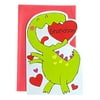 Valentine's Day Greeting Card for Young Grandson - Grandson; Dinosaur and hearts
