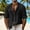 Black, variant on Henley Notch-Placket Vertical-Rib Three-Quarter Sleeve Tee, Cozy Knit Fabric for Marina Cruises Blue S