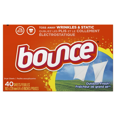 Bounce Dryer Sheets, Outdoor Fresh, 40 Count (Best Natural Dryer Sheets)