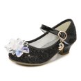 thumbnail image 1 of Zapatos de princesa para niñas, zapatos de tacón alto para primavera para niños, zapatos de escenario, zapatos grandes de cuero con cristales para niños, zapatos de una sola capa, 1 of 5