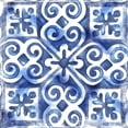thumbnail image 3 of Watts, Eva 15x15 Black Modern Framed Museum Art Print Titled - Blue Mosaic Tile I, 3 of 5
