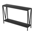 thumbnail image 4 of OUYAWEI 43 Inch 2-Tier Narrow Console Table,Stylish Sofa Side Table with V Design,Premium Space Saving Furniture for Entryway,Hallway and Living Room,Black, 4 of 8
