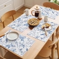 thumbnail image 5 of White Blue Spring Floral Placemats Set of 12 Summer Birds Botanical Place Mats Indoor Wipeable Table Mats Washable Cloth Dining Table Placemats for Kitchen Holiday Party Home Decor 13x19 Inch, 5 of 9