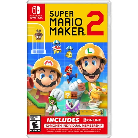 Super Mario Maker 2 + Nintendo Switch Online Membership Bundle, Nintendo, Nintendo Switch,