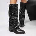 thumbnail image 2 of DeHolifer Women's Knee High Riding Boots Round Toe Block Heel Tall Boots Comfortable Pull on Boots, 2 of 8