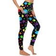 thumbnail image 3 of Vintage 80S Polka Dots Leggings Dark Spots Fitness Yoga Pants Push Up Casual Sport Pants Stretch Graphic Yoga Legging, 3 of 6